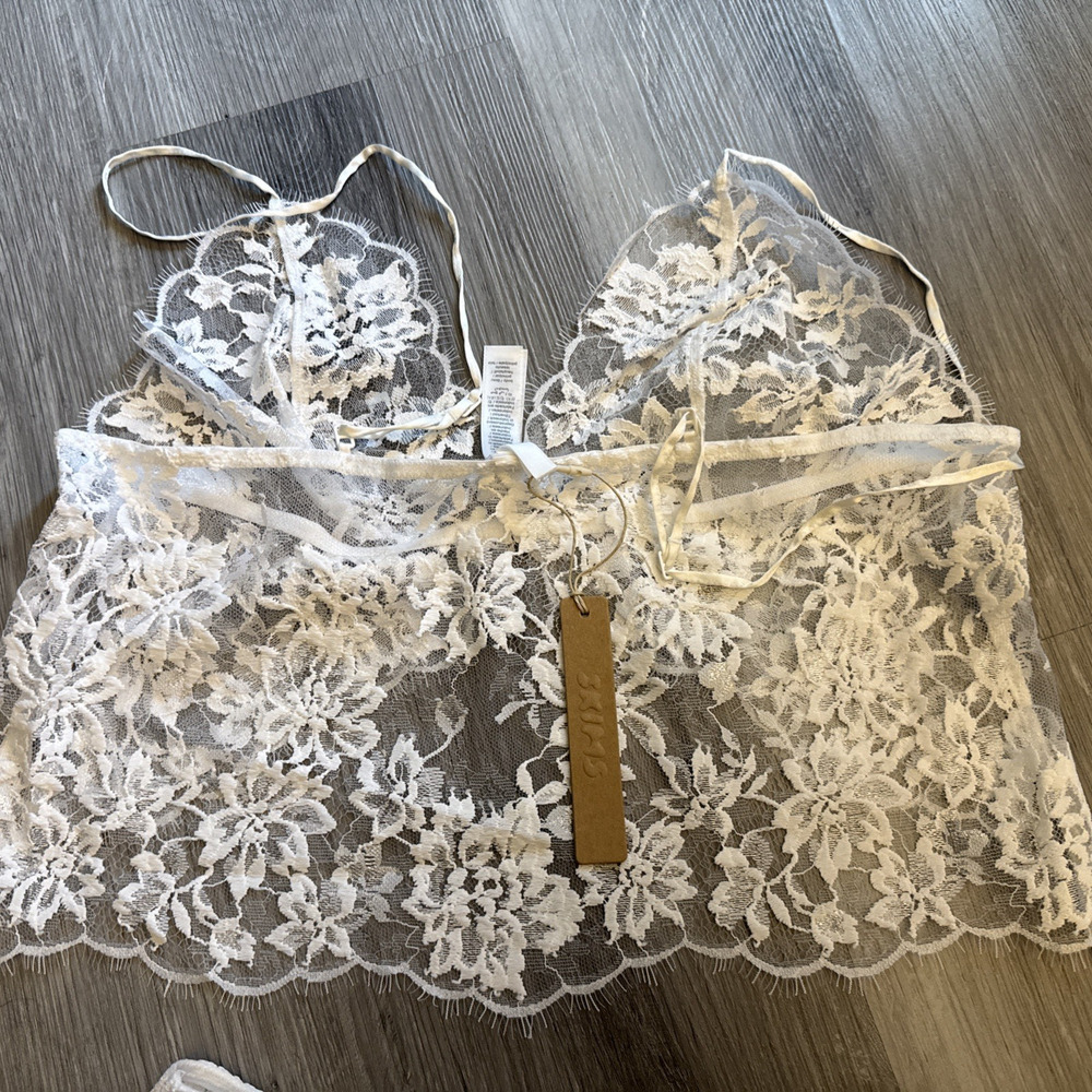 Skims Lace Cami And Short Set, Snow, Large - Picture 4 of 7